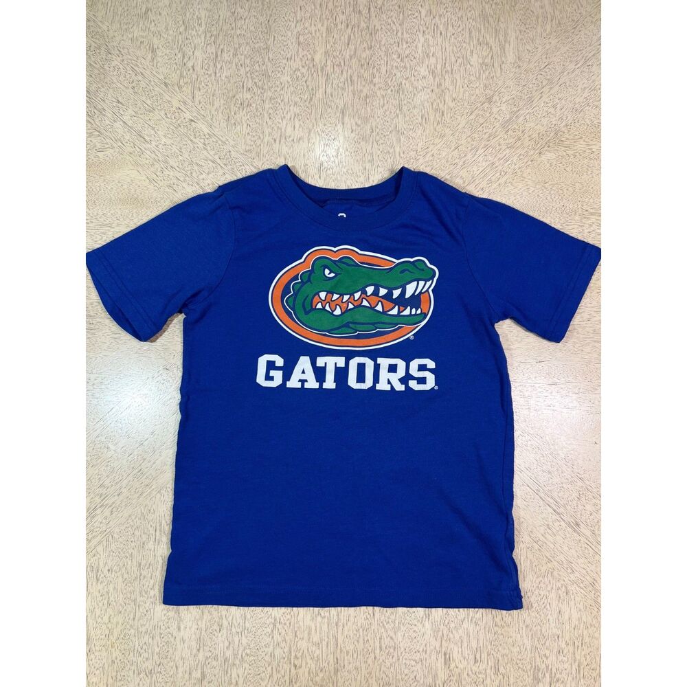 Florida Gators Youth Size 7 Blue NCAA Logo Graphic T-Shirt UF Football